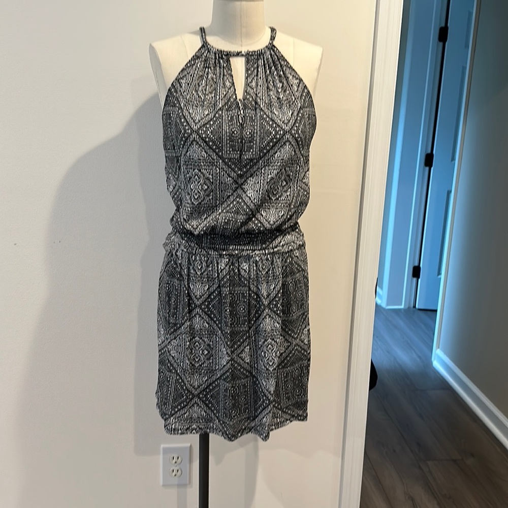 WHBM mesh Print Flirty Dress